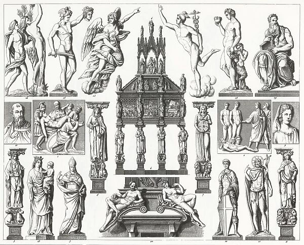 An illustration of Renaissance sculpture from 1851
