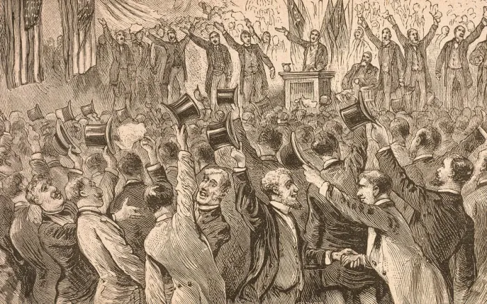 Framed Print : Illustration of Republican National Convention, Chicago, IL, 1884 Framed Print : Illustration of Republican National Convention, Chicago, IL, 1884