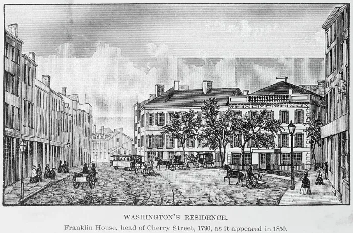 Framed Print : Illustration of Residential Area for President George Washington Framed Print : Illustration of Residential Area for President George Washington