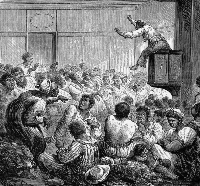 Framed Print : Illustration Of Revival Meeting Framed Print : Illustration Of Revival Meeting