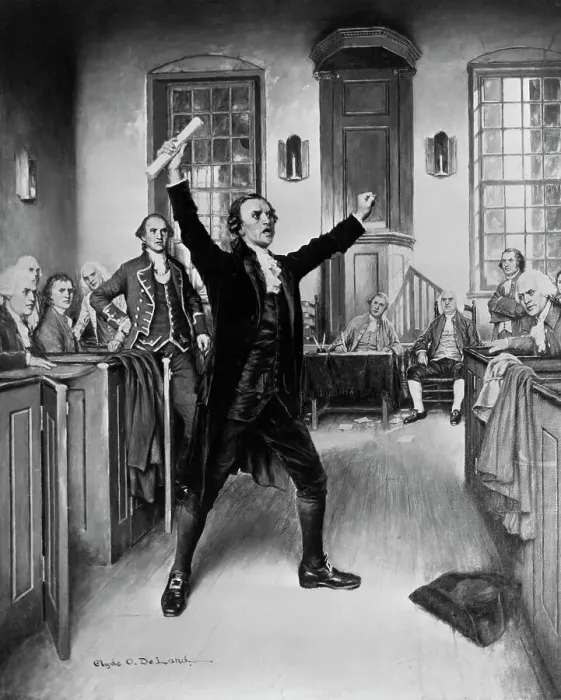 Framed Print : Illustration of Revolutionary Patrick Henry Gesturing During Speech Framed Print : Illustration of Revolutionary Patrick Henry Gesturing During Speech