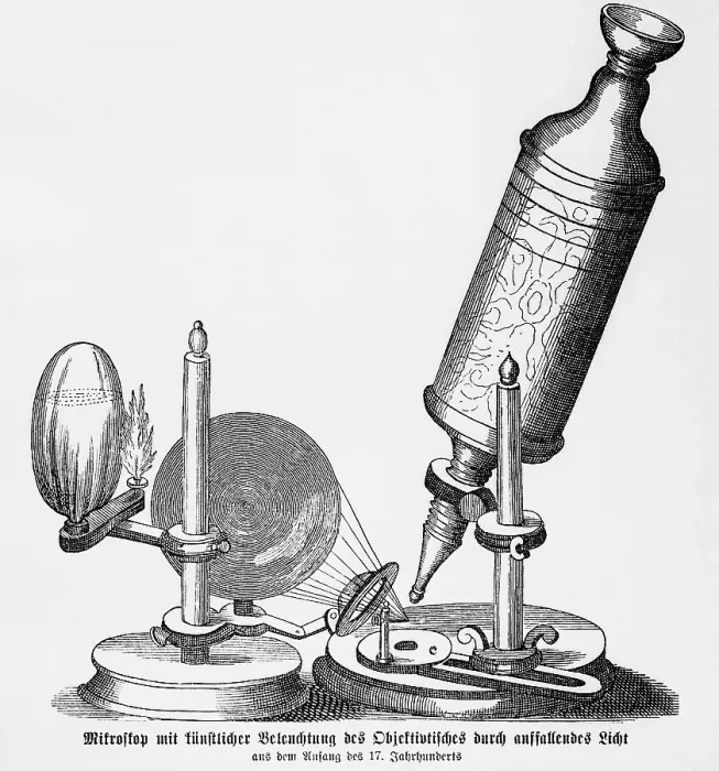 Framed Print : Illustration of Robert Hooke's Compound Microscope Framed Print : Illustration of Robert Hooke's Compound Microscope
