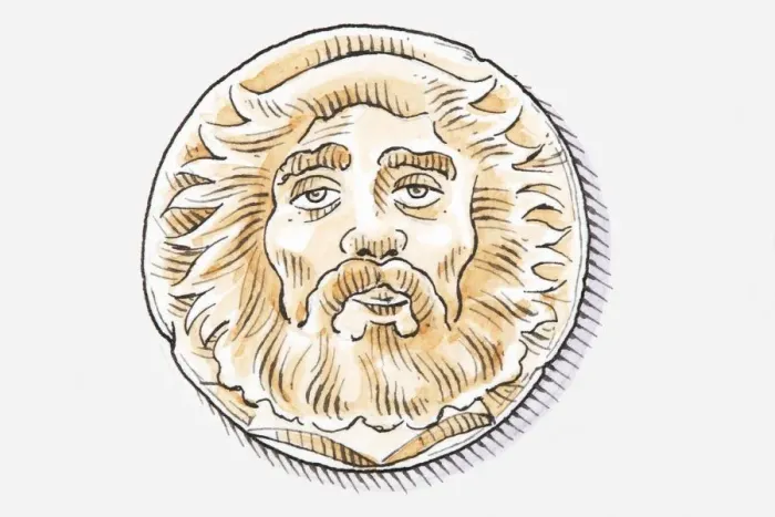 Framed Print : Illustration of Roman God Jupiter on coin Framed Print : Illustration of Roman God Jupiter on coin