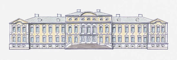 Illustration of Rundale Palace, Latvia