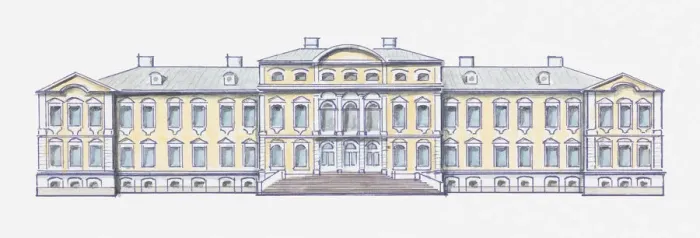 Framed Print : Illustration of Rundale Palace, Latvia Framed Print : Illustration of Rundale Palace, Latvia