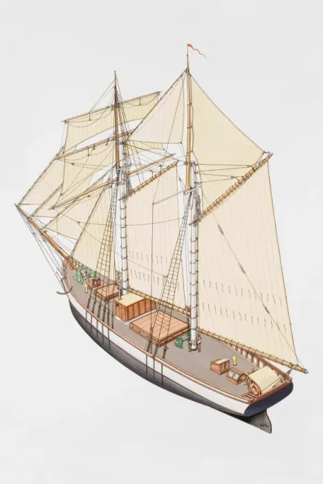 Framed Print : Illustration of sailboat