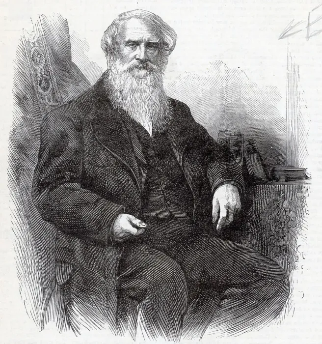 Framed Print : Illustration of Samuel Morse Seated