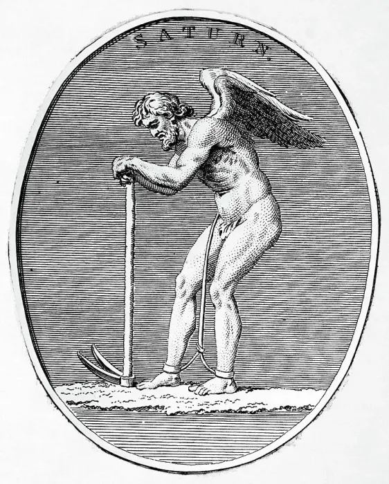 Framed Print : Illustration Of Saturn / Roman God Framed Print : Illustration Of Saturn / Roman God