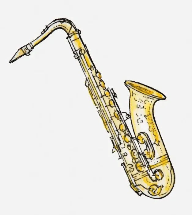 Framed Print : Illustration of saxophone Framed Print : Illustration of saxophone