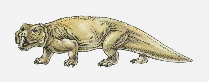 Framed Print : Illustration of a Scaphonyx, type of rynchosaur, Triassic period
