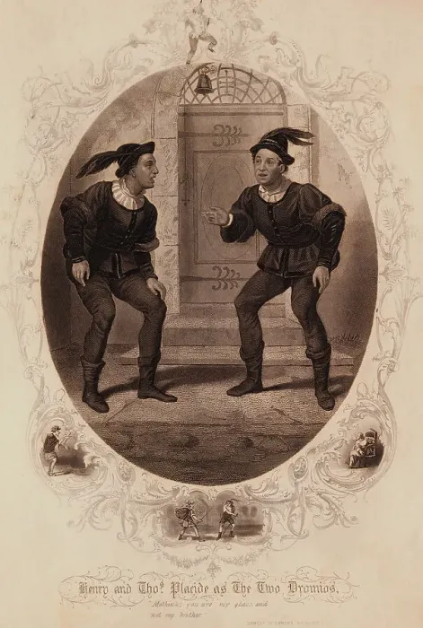 Framed Print : Illustration of Scene from Comedy of Errors Framed Print : Illustration of Scene from Comedy of Errors