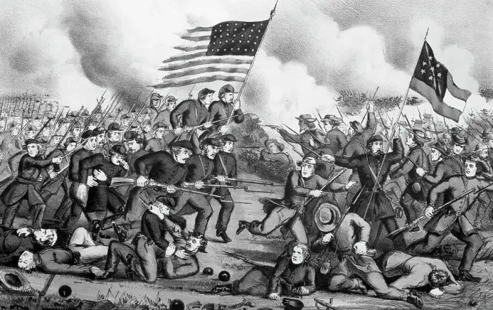 Framed Print : Illustration of Second Battle of Bull Run Framed Print : Illustration of Second Battle of Bull Run