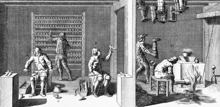 Framed Print : Illustration Of Shoemaker'S Workshop Framed Print : Illustration Of Shoemaker'S Workshop