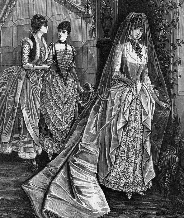 Framed Print : Illustration Showing Bridal Attire Framed Print : Illustration Showing Bridal Attire