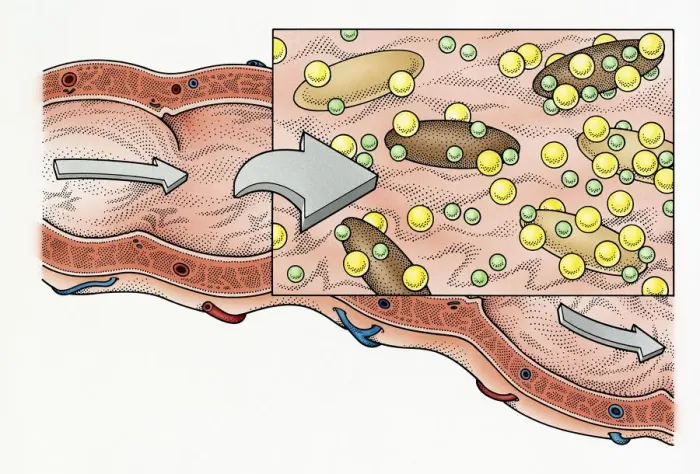 Framed Print : Illustration showing role of fibre in human digestive process Framed Print : Illustration showing role of fibre in human digestive process