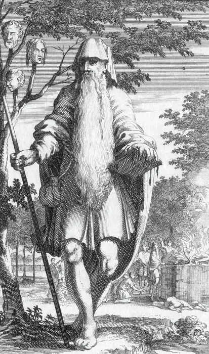 Framed Print : Illustration Showing a Sacrificial Sorcerer at Ritualistic Site Framed Print : Illustration Showing a Sacrificial Sorcerer at Ritualistic Site