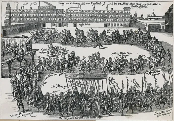 Framed Print : Illustration Showing Spain's Royal Parade for English Prince Framed Print : Illustration Showing Spain's Royal Parade for English Prince