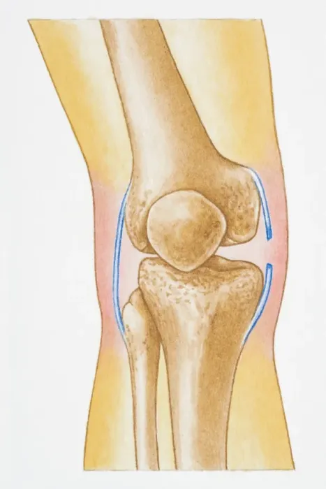 Framed Print : Illustration showing torn human knee ligament Framed Print : Illustration showing torn human knee ligament