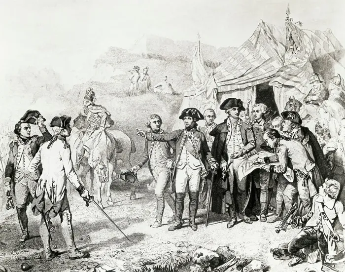 Framed Print : Illustration of Siege of Yorktown Framed Print : Illustration of Siege of Yorktown