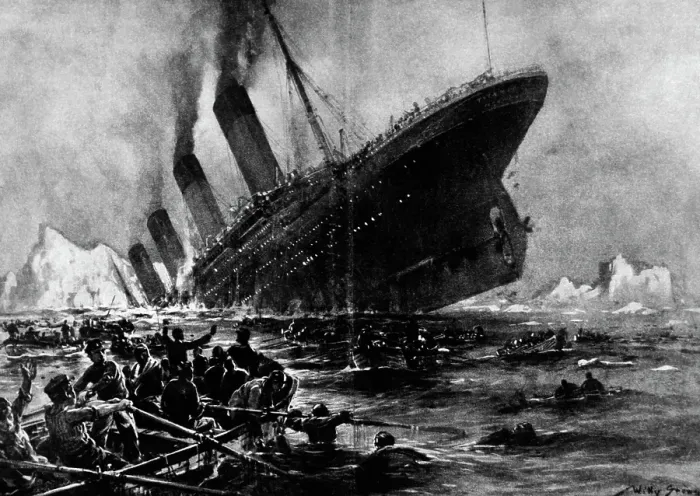 Framed Print : Illustration of the Sinking of the Titanic by Willy Stoewer Framed Print : Illustration of the Sinking of the Titanic by Willy Stoewer