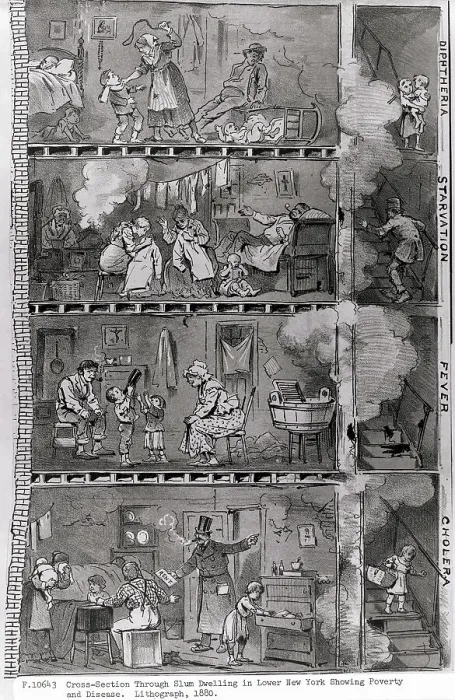 Framed Print : Illustration of Slums in Lower New York Framed Print : Illustration of Slums in Lower New York