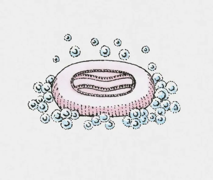Framed Print : Illustration of soap and bubbles Framed Print : Illustration of soap and bubbles