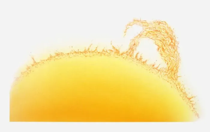 Framed Print : Illustration of solar prominence above the suns surface Framed Print : Illustration of solar prominence above the suns surface