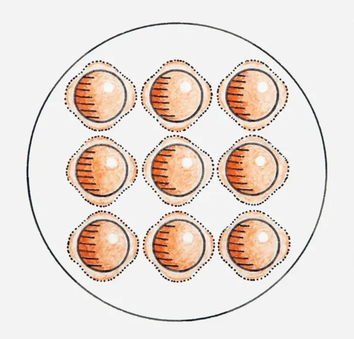 Framed Print : Illustration of solid particles Framed Print : Illustration of solid particles