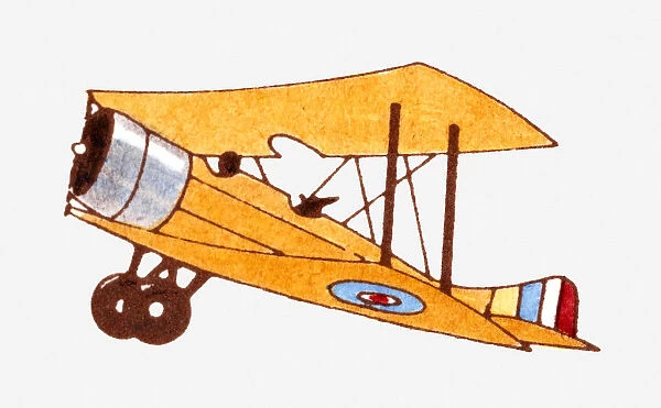 Illustration of Sopwith 1 1  /  2 Strutter, 1st World War biplane