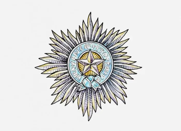 Framed Print : Illustration of a Soviet medal Framed Print : Illustration of a Soviet medal