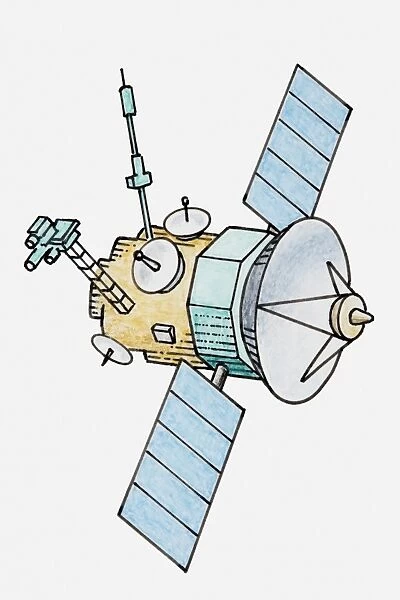 Illustration of space satellite
