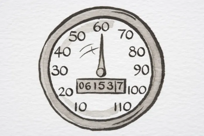 Framed Print : Illustration, speedometer showing miles per hour and odometer showing miles travelled Framed Print : Illustration, speedometer showing miles per hour and odometer showing miles travelled