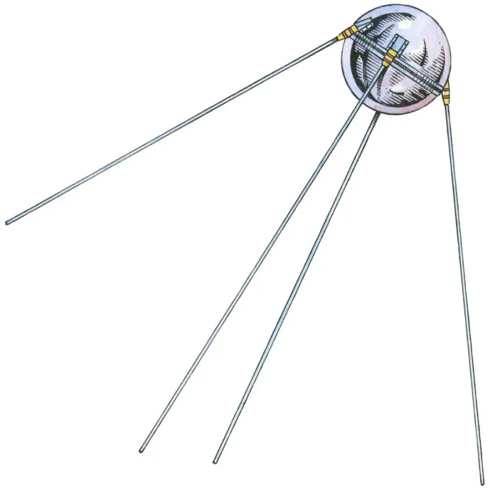 Framed Print : Illustration of Sputnik 1 Framed Print : Illustration of Sputnik 1