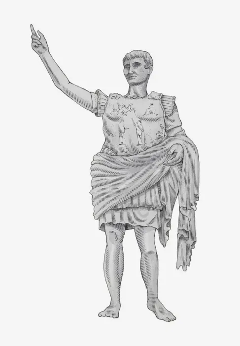 Framed Print : Illustration of statue of Roman Emperor Augustus (Augustus of Prima Porta) Framed Print : Illustration of statue of Roman Emperor Augustus (Augustus of Prima Porta)