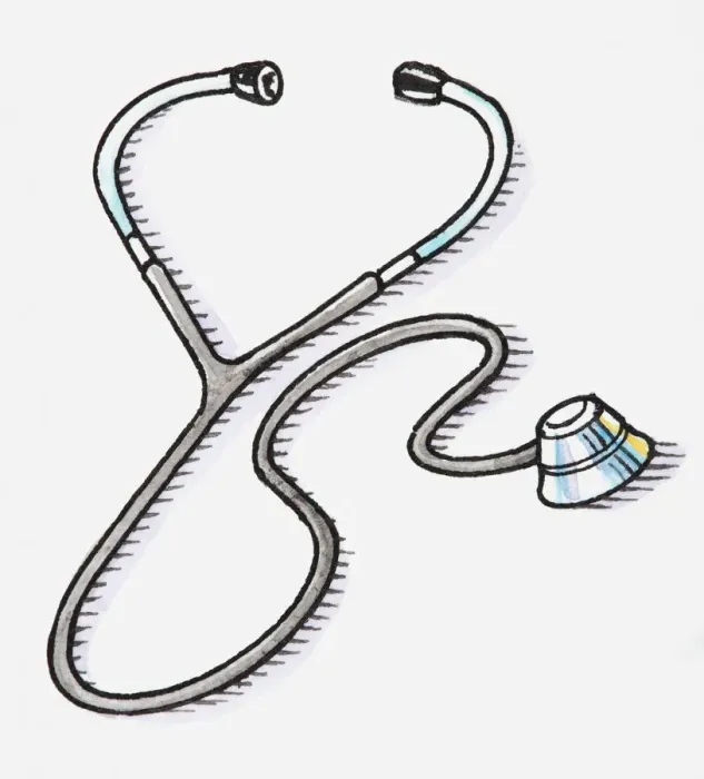 Framed Print : Illustration of stethoscope Framed Print : Illustration of stethoscope