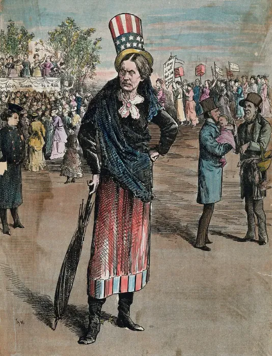 Framed Print : Illustration of Susan B. Anthony in Costume Framed Print : Illustration of Susan B. Anthony in Costume