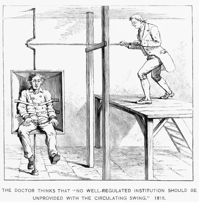Framed Print : Illustration of a Swing to Treat Depression