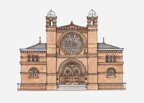 Illustration of a synagogue