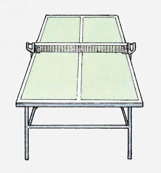 Illustration of table tennis table