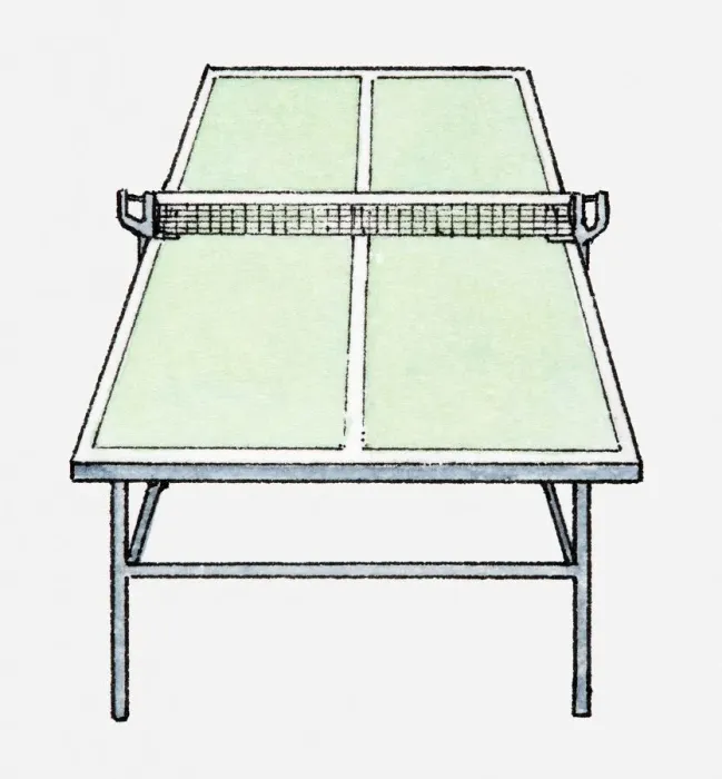 Framed Print : Illustration of table tennis table Framed Print : Illustration of table tennis table