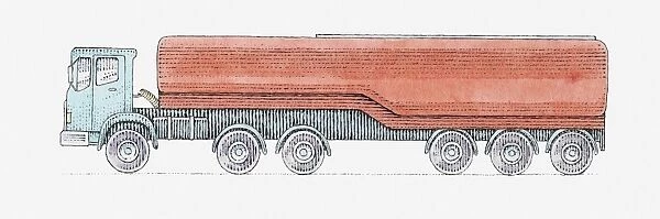 Illustration of tanker truck