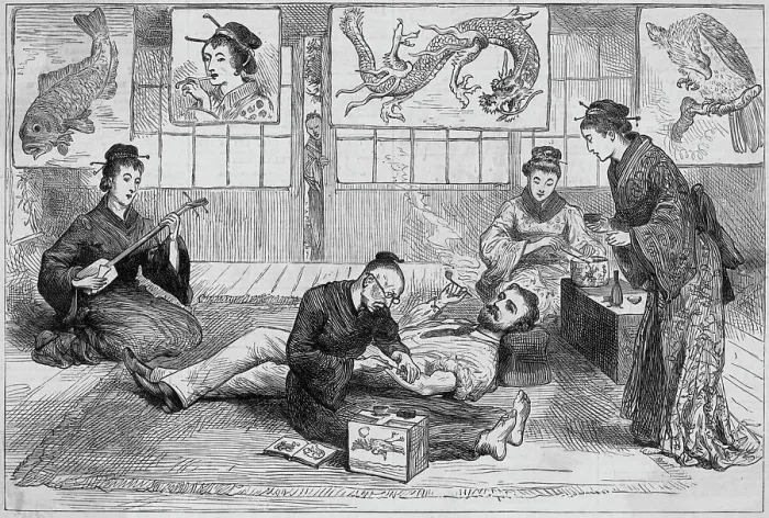 Framed Print : Illustration Of Tattooing Framed Print : Illustration Of Tattooing