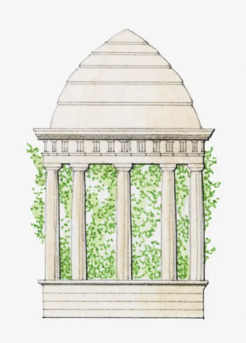 Framed Print : Illustration of Temple Of Love, Bois De Vincennes, Paris
