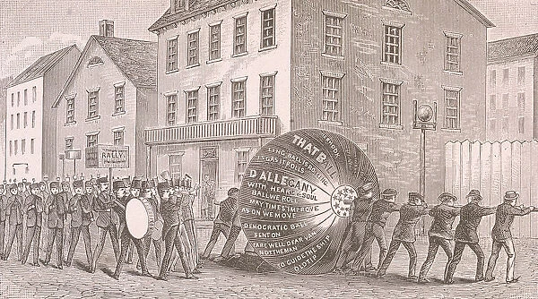 Illustration Of Tippecanoe Procession, MD, 1840
