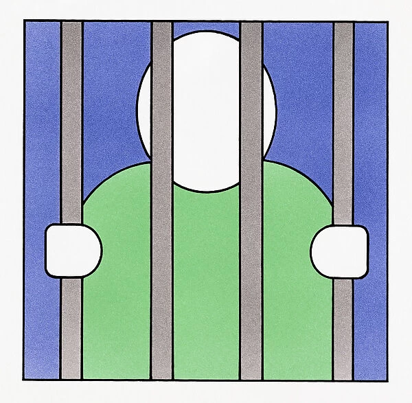 Illustration of toddler behind stair guard