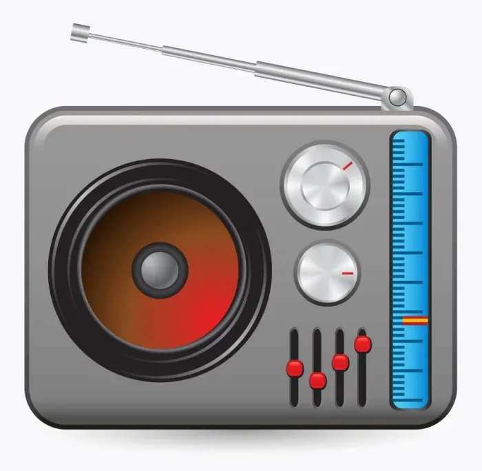 Framed Print : Illustration of transistor radio Framed Print : Illustration of transistor radio