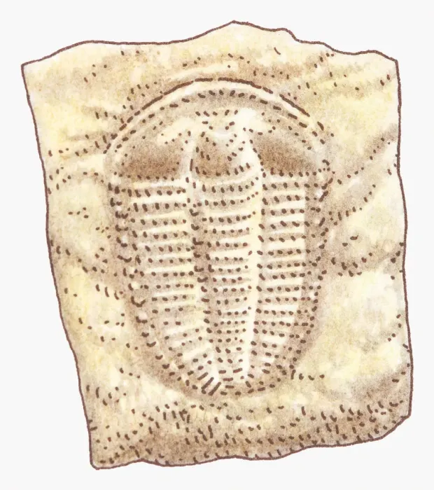 Framed Print : Illustration of Trilobite fossil Framed Print : Illustration of Trilobite fossil