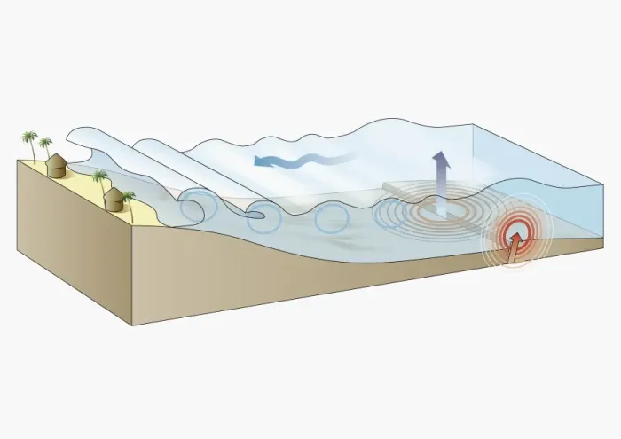 Framed Print : Illustration of a tsunami Framed Print : Illustration of a tsunami