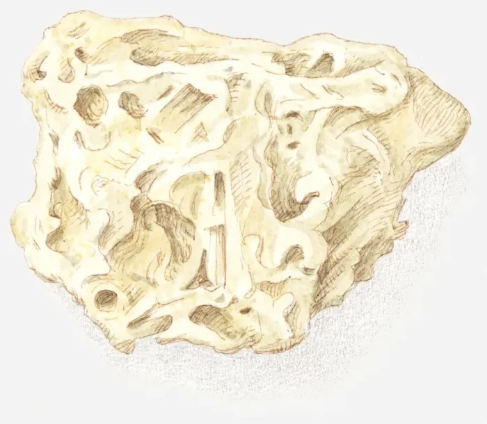 Framed Print : Illustration of tufa rock Framed Print : Illustration of tufa rock