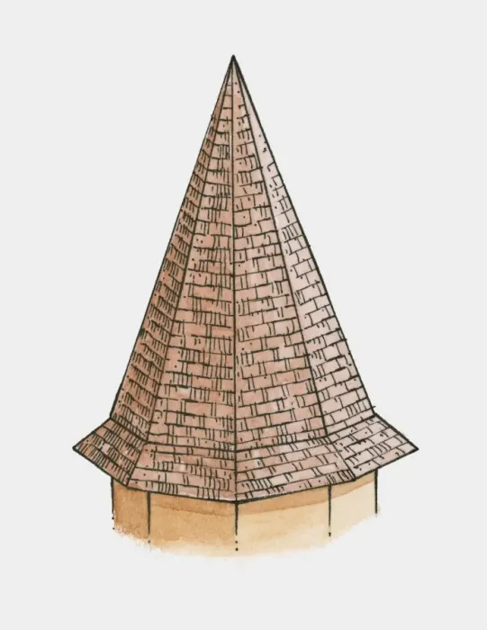 Framed Print : Illustration of turret roof Framed Print : Illustration of turret roof